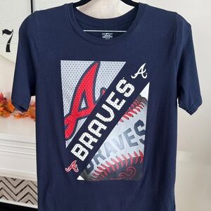 Genuine Merchandise Kids Navy Braves Tee